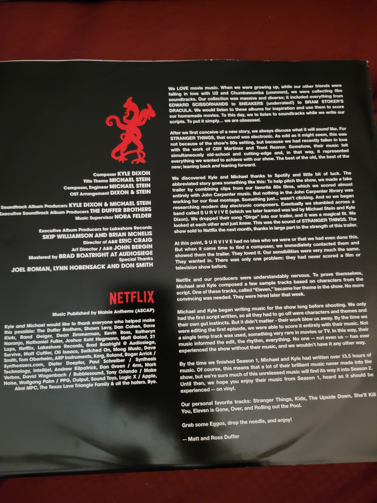 Stranger Things Vinyl Soundtrack Vol. 1 & 2 - photo 4