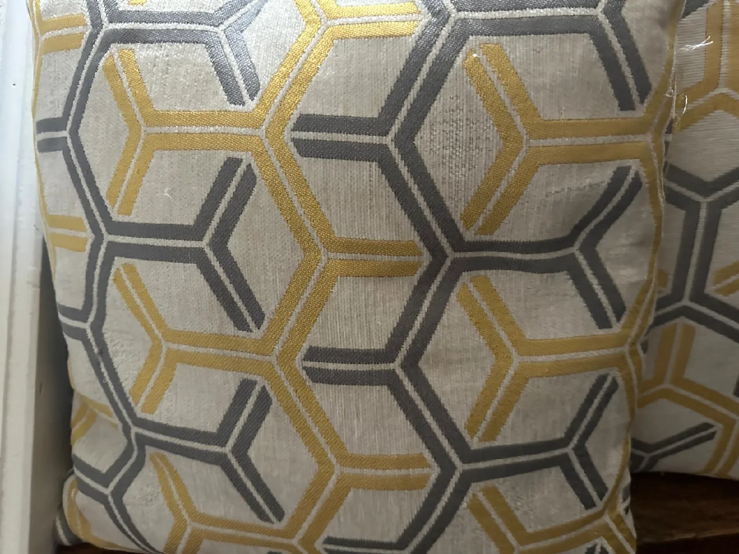 Decorative Throw Pillows - Yellow & Grey image indicator(2)