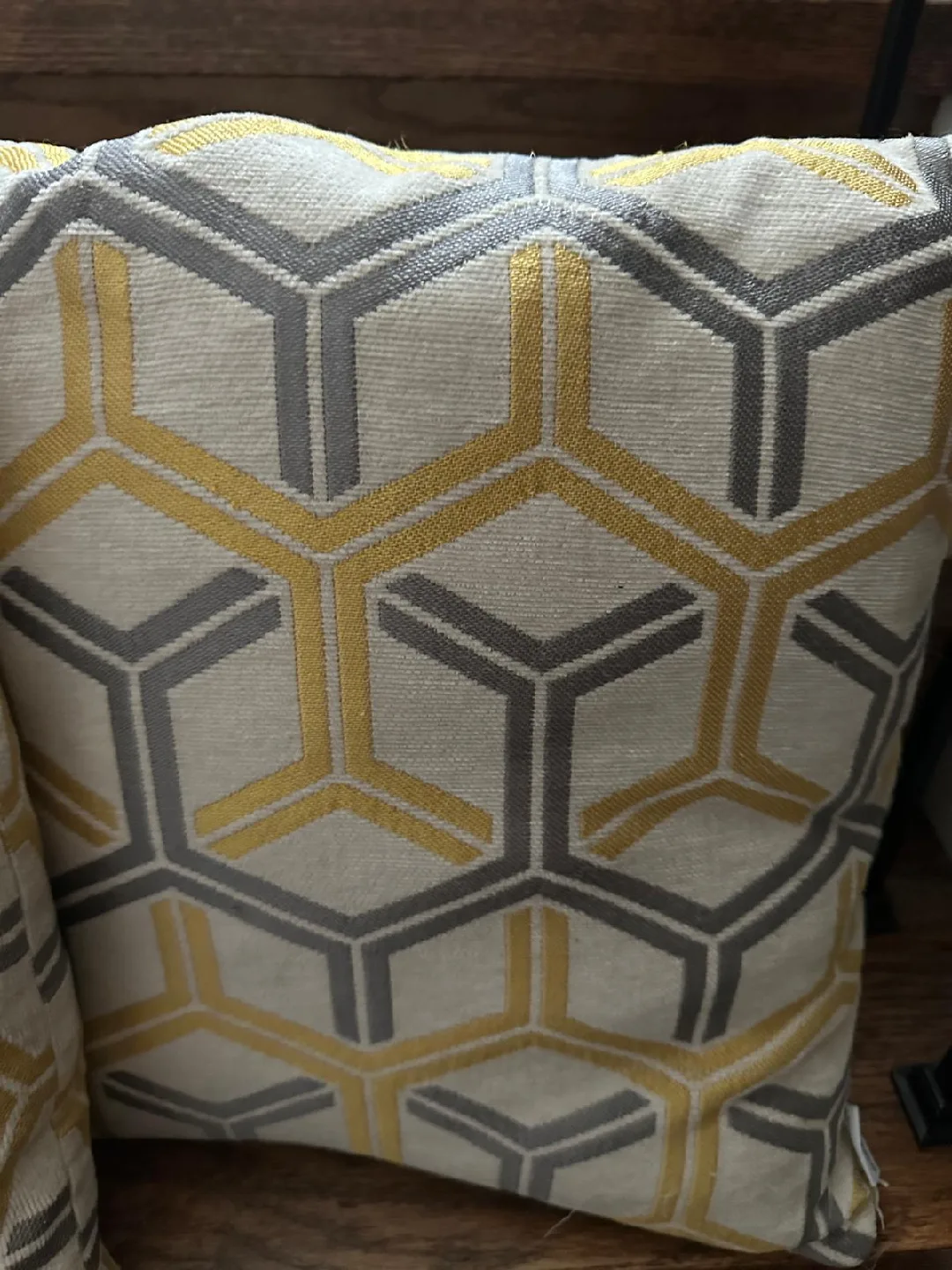Decorative Throw Pillows - Yellow & Grey image indicator(3)