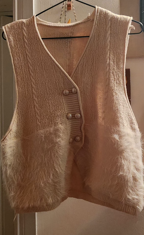 knitted wool vest