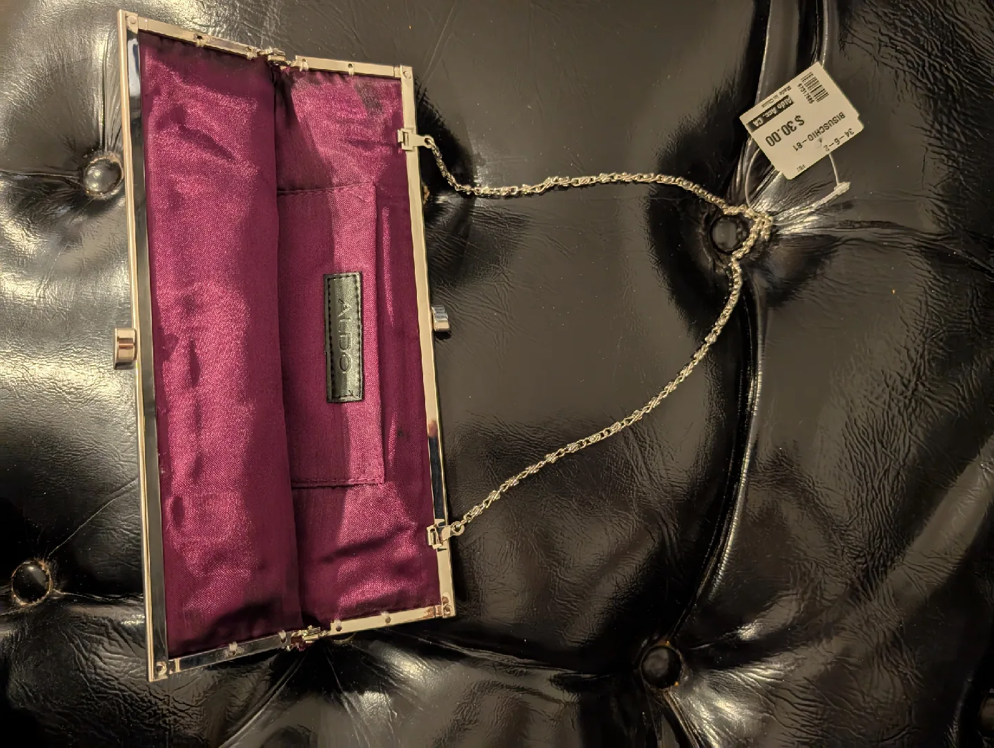 Aldo Sequin Clutch with Chain Strap image indicator(5)