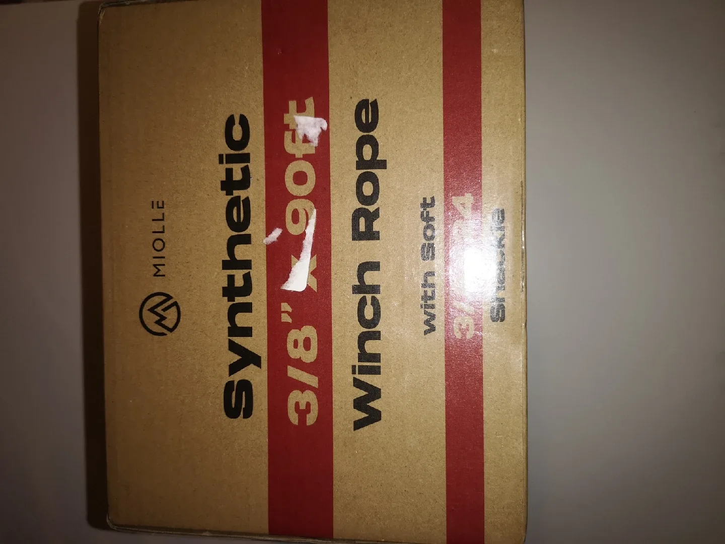 New MIOLLE 3/8" x 90ft Synthetic Winch Rope image indicator(2)