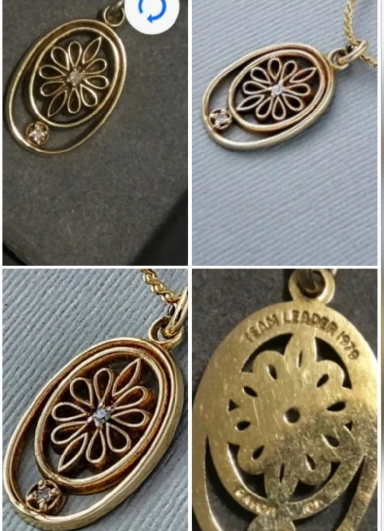 Authentic Avon solid 10k yellow gold Vintage Diamond 1979 Charm image indicator(6)