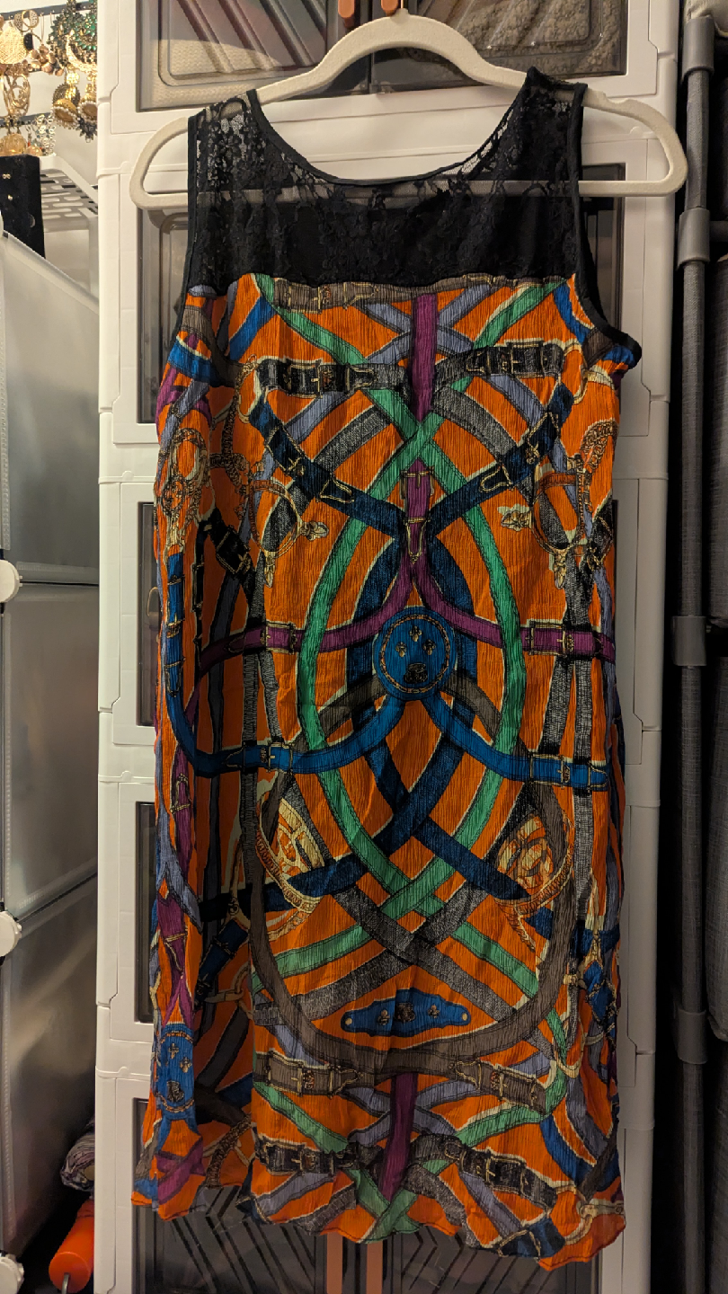 Silk Dress in a vintage Hermes print