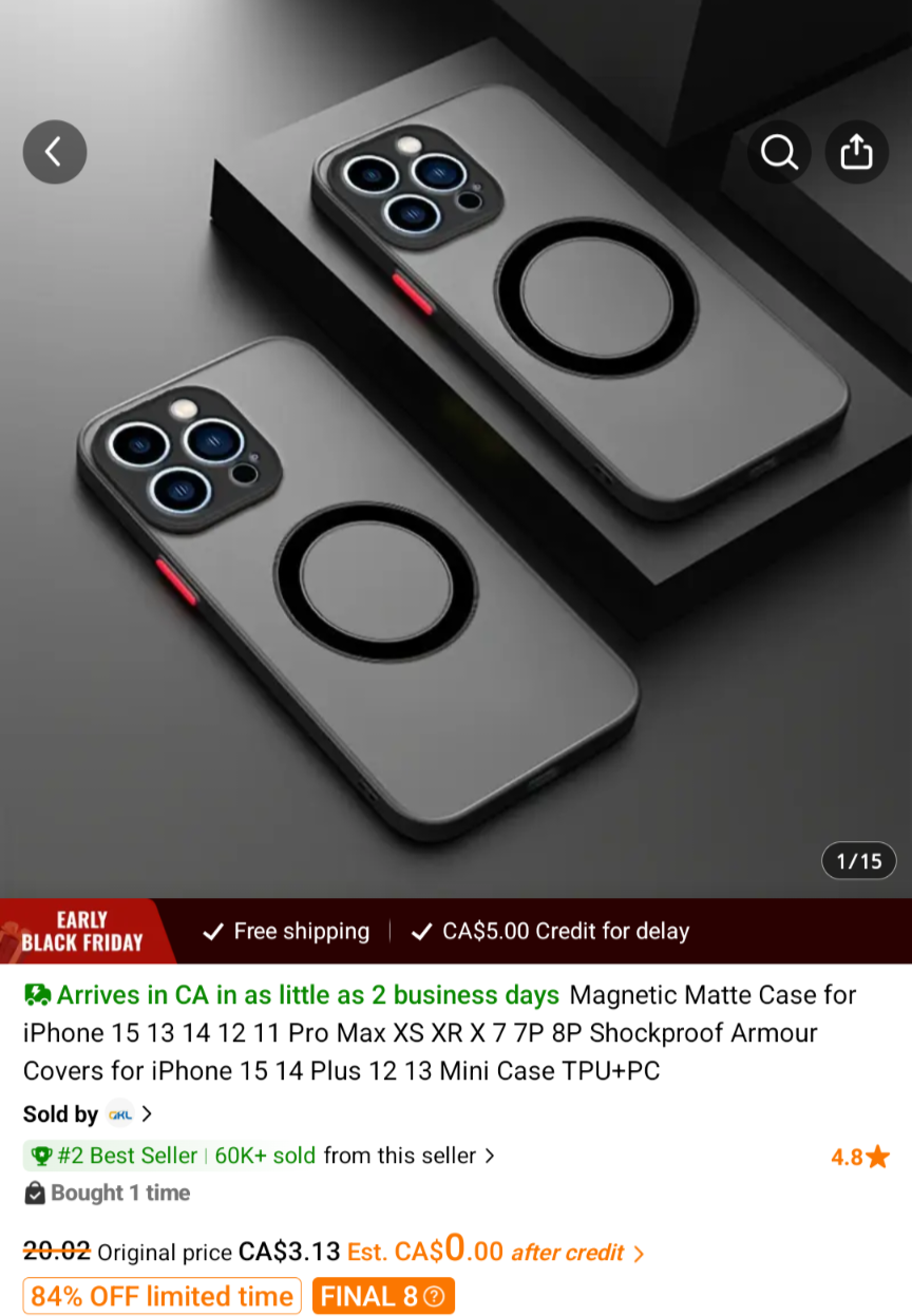 2 Google Pixel 8 Cases - Black - photo 4