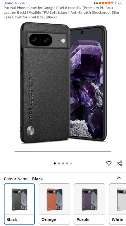 2 Google Pixel 8 Cases - Black - photo 5