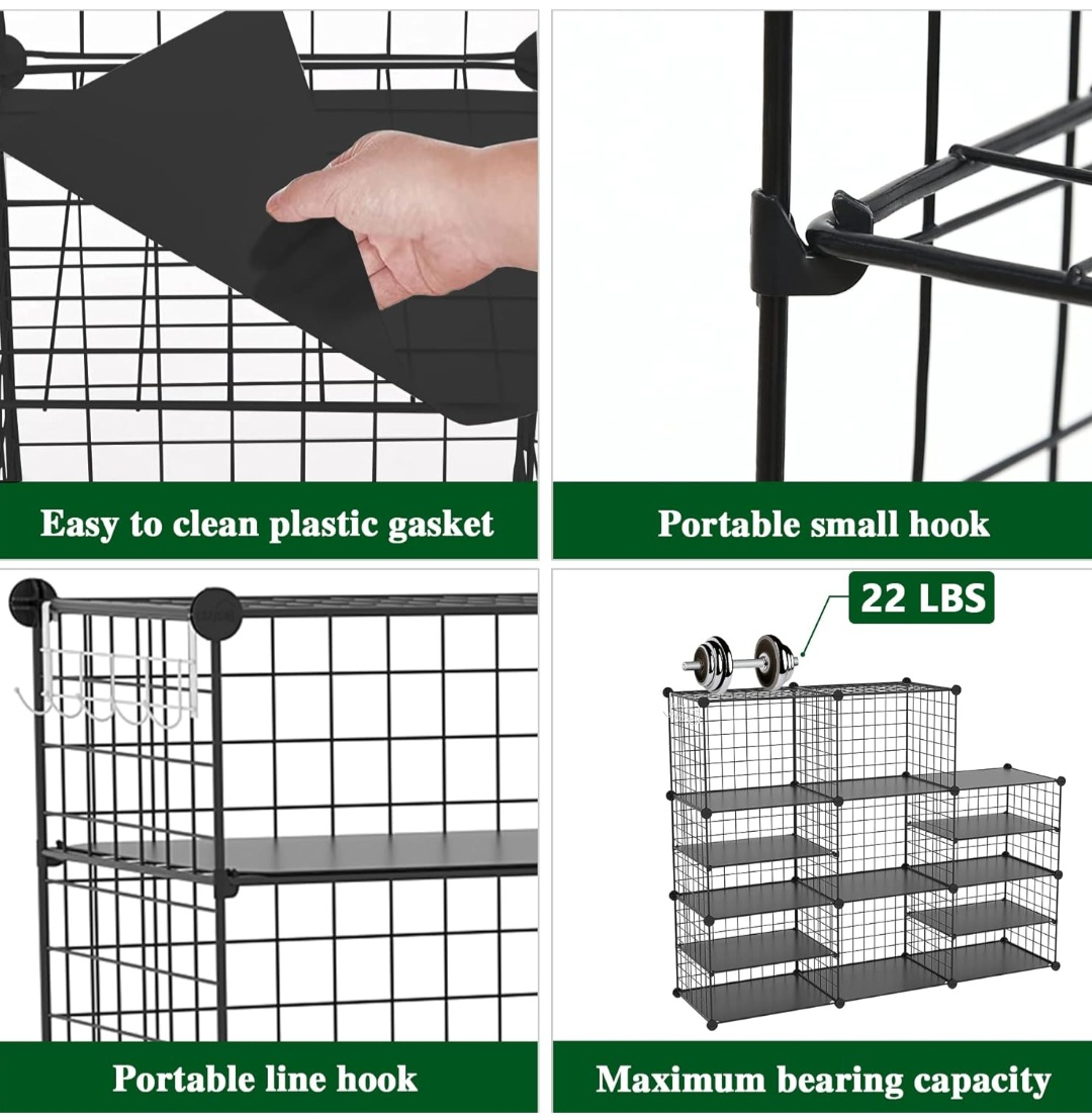 Black Wire Cube Storage Organizer - photo 4