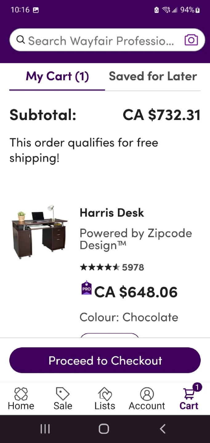 Harris Desk by Zipcode Design - Chocolate - photo 3
