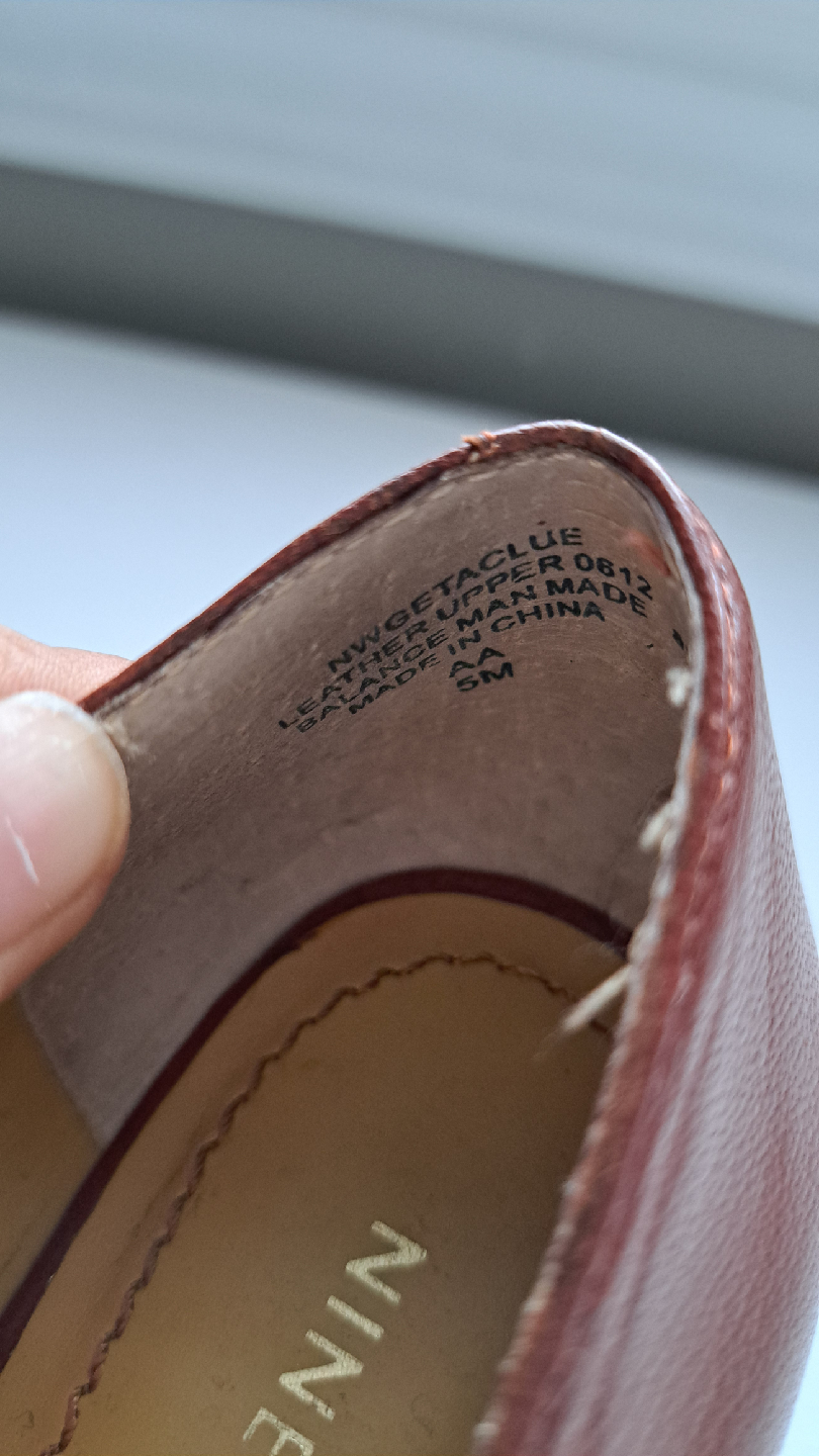 Nine West Brown Leather Wedge Heel - Size 5 - photo 4
