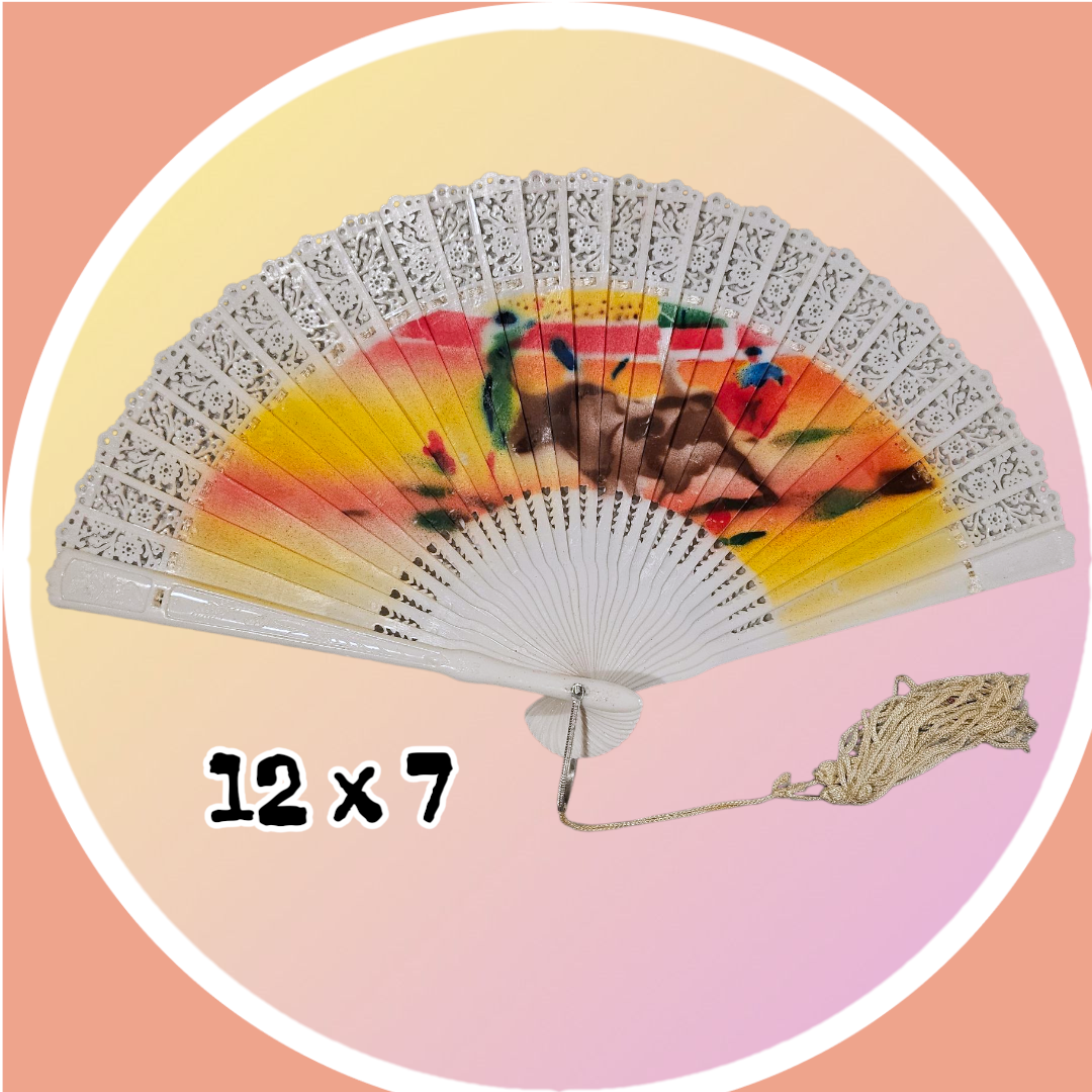 🤎 Foldable Plastic Vintage Fan