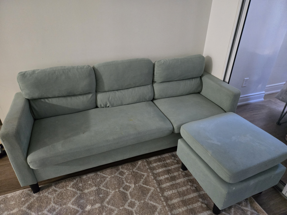IKEA Kivik Sofa with Ottoman - Light Turquoise - photo 3