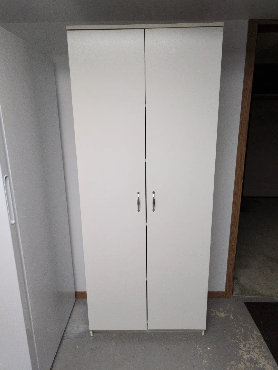 White Double Door Cabinet with Shelves