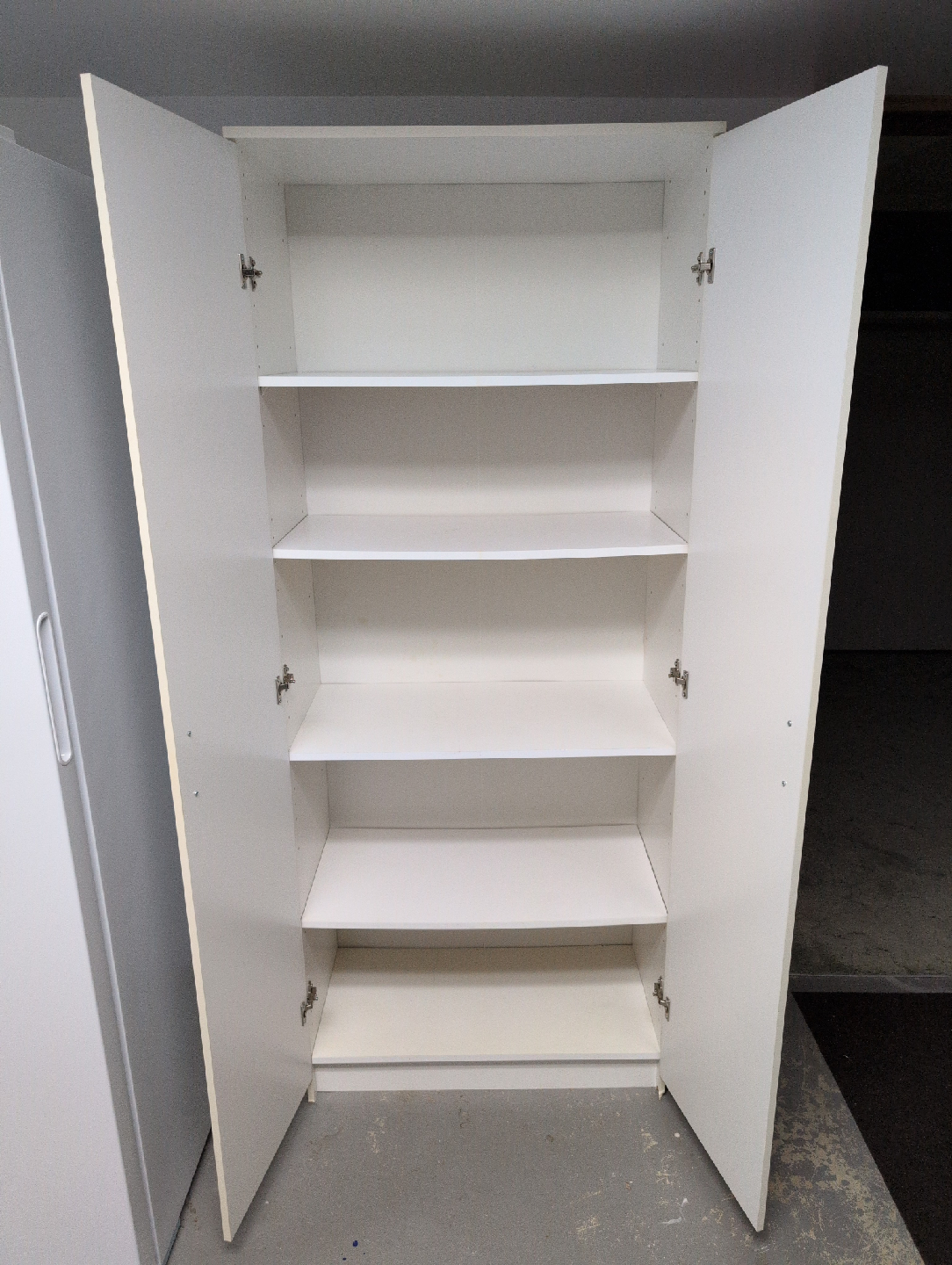 White Double Door Cabinet with Shelves - photo 2