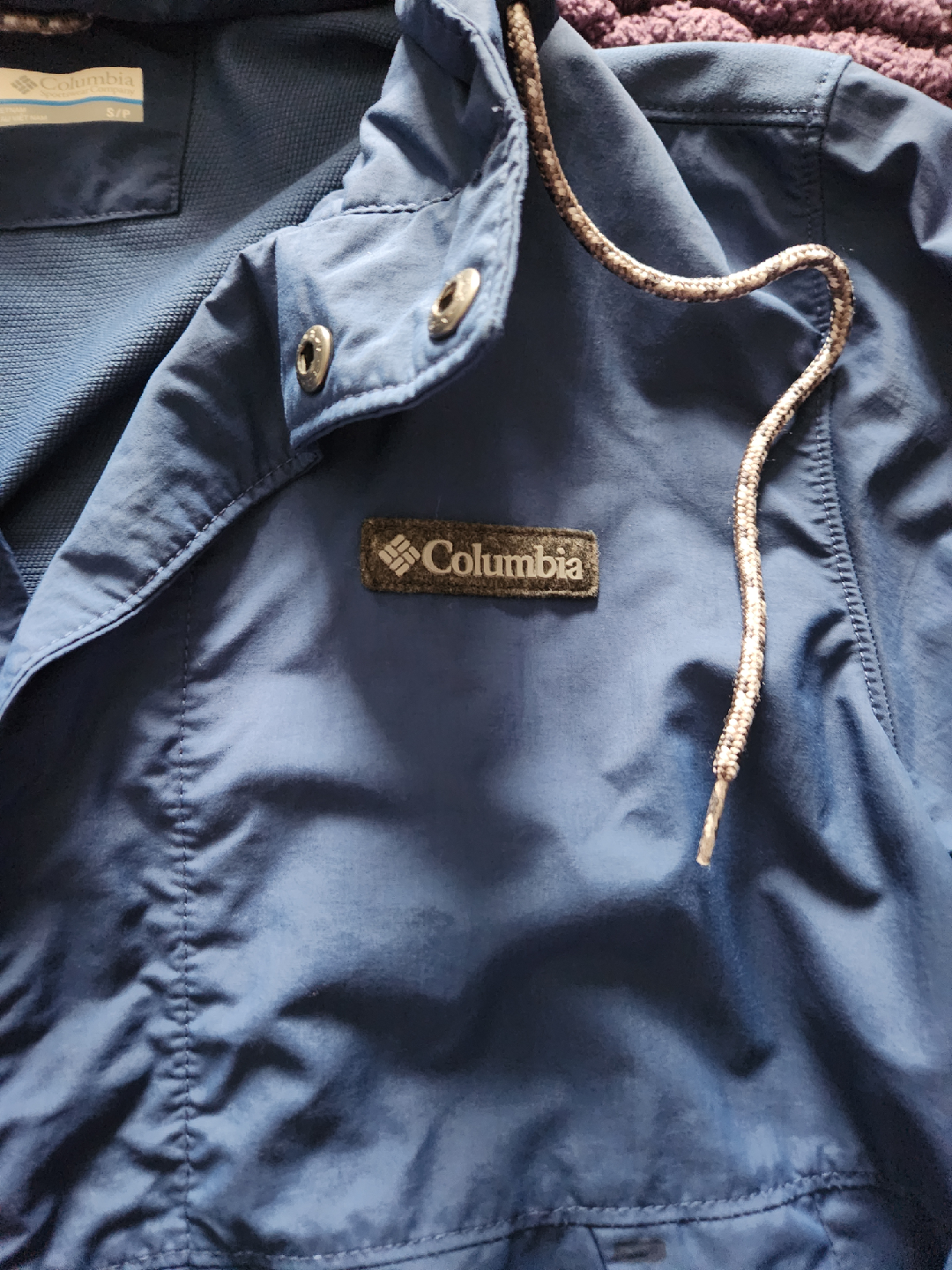 Columbia Blue Hooded Jacket Size S - photo 3