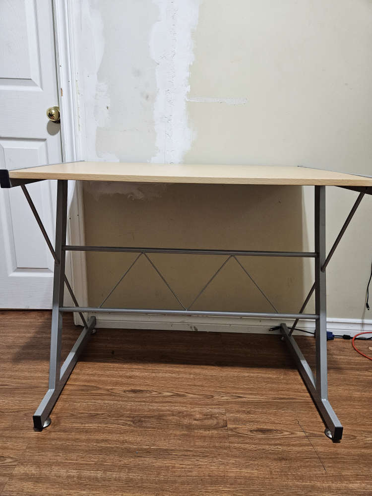 Light Wood & Metal Desk