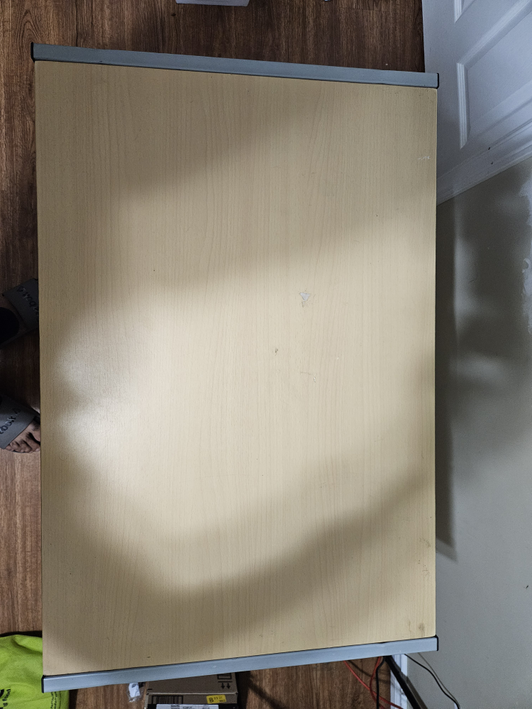 Light Wood & Metal Desk - photo 2