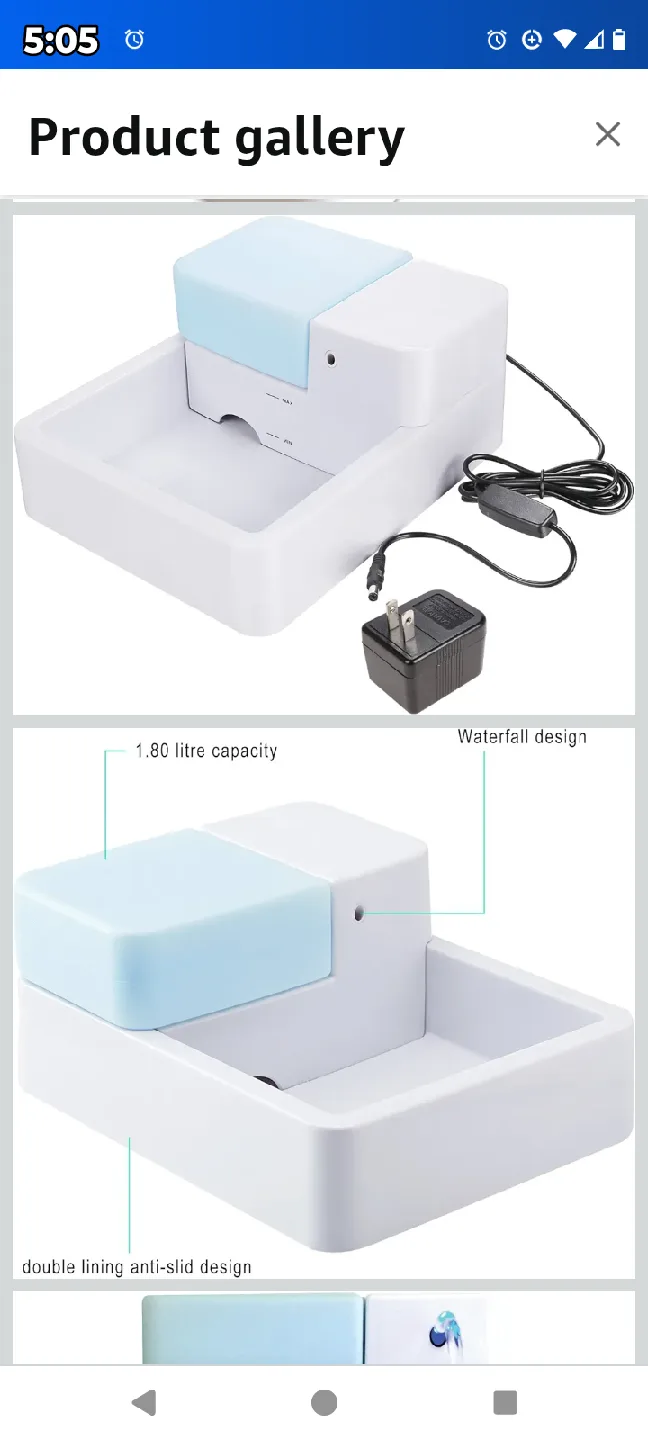 Pawfly Pet Fountain - Automatic Water Drinking Fountain image indicator(2)