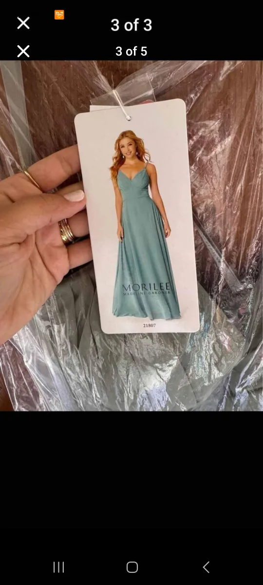 Morilee Madeline Gardner Dress - Size 18, Sage Green image indicator(2)