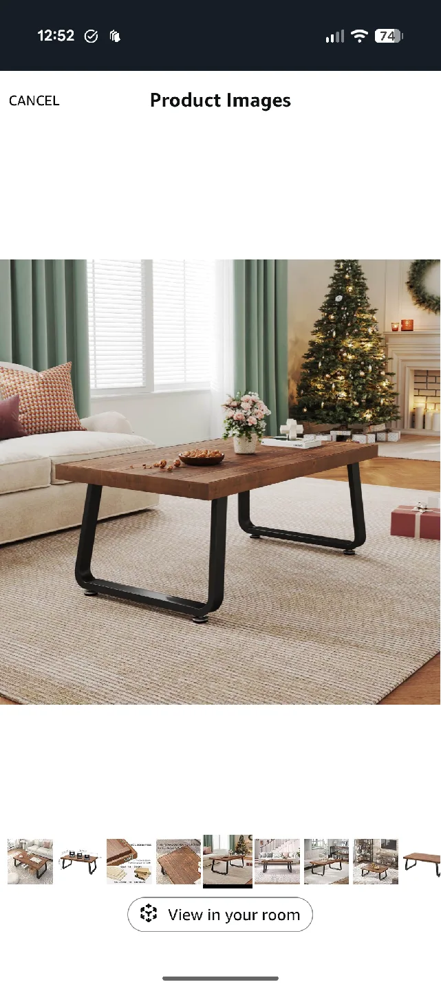 Rustic Brown Solid Wood Coffee Table image indicator(5)