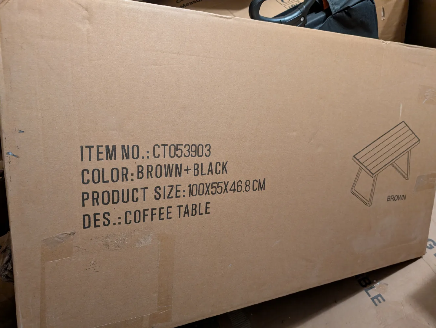 Rustic Brown Solid Wood Coffee Table image indicator(8)