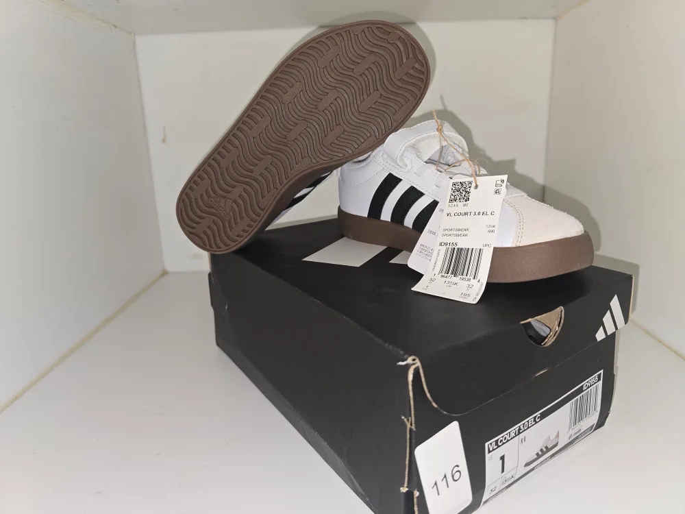 New Adidas VL Court 3.0 EL C Kids Sneakers - Size 1 image indicator(3)