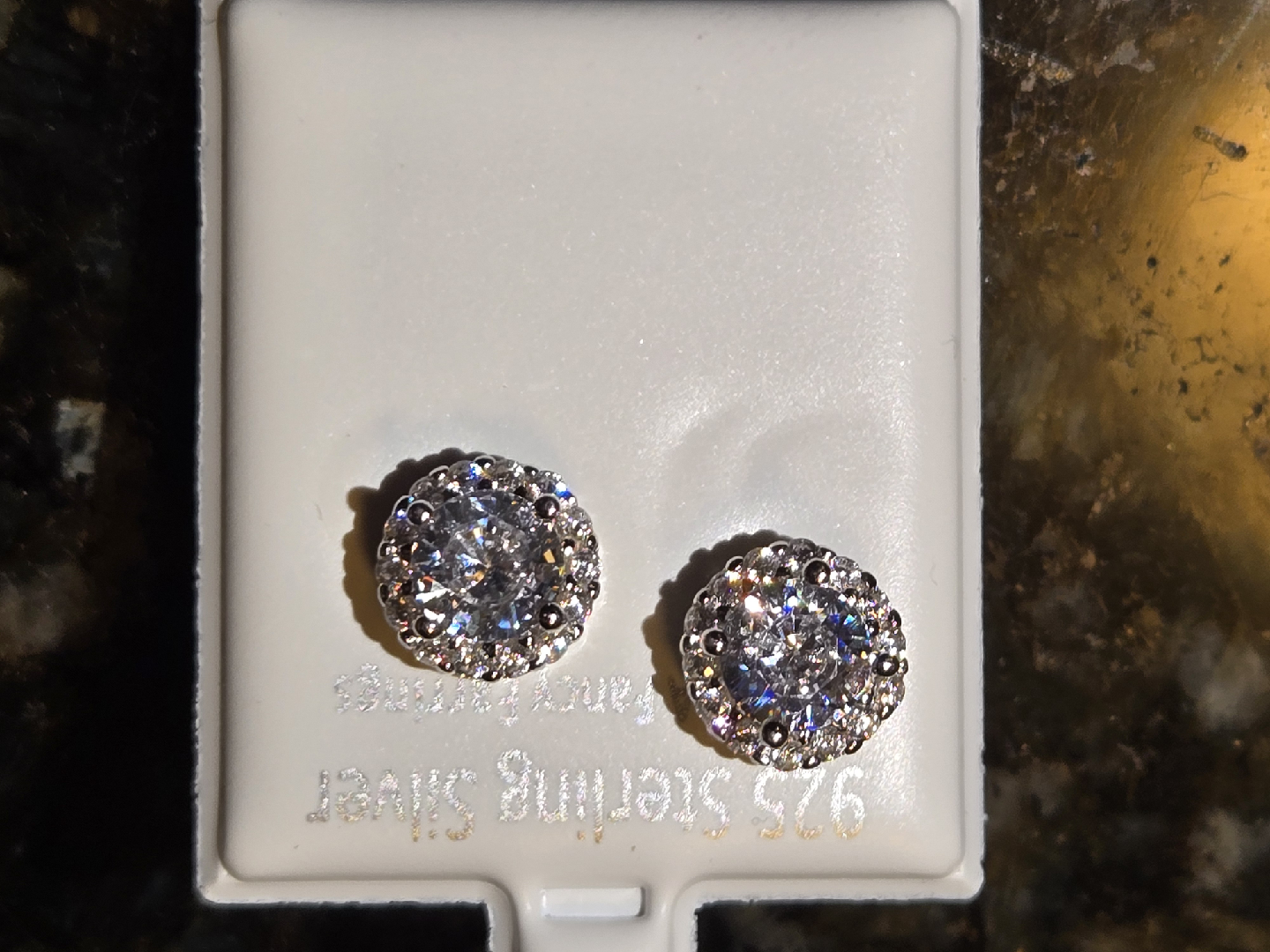 925 Sterling Silver Moissanite Fancy Earrings - New! - photo 2
