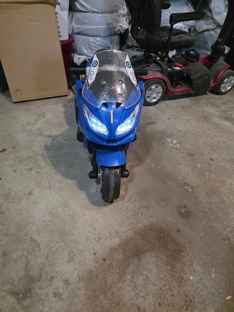 Blue Kids Electric Motorcycle image indicator(3)