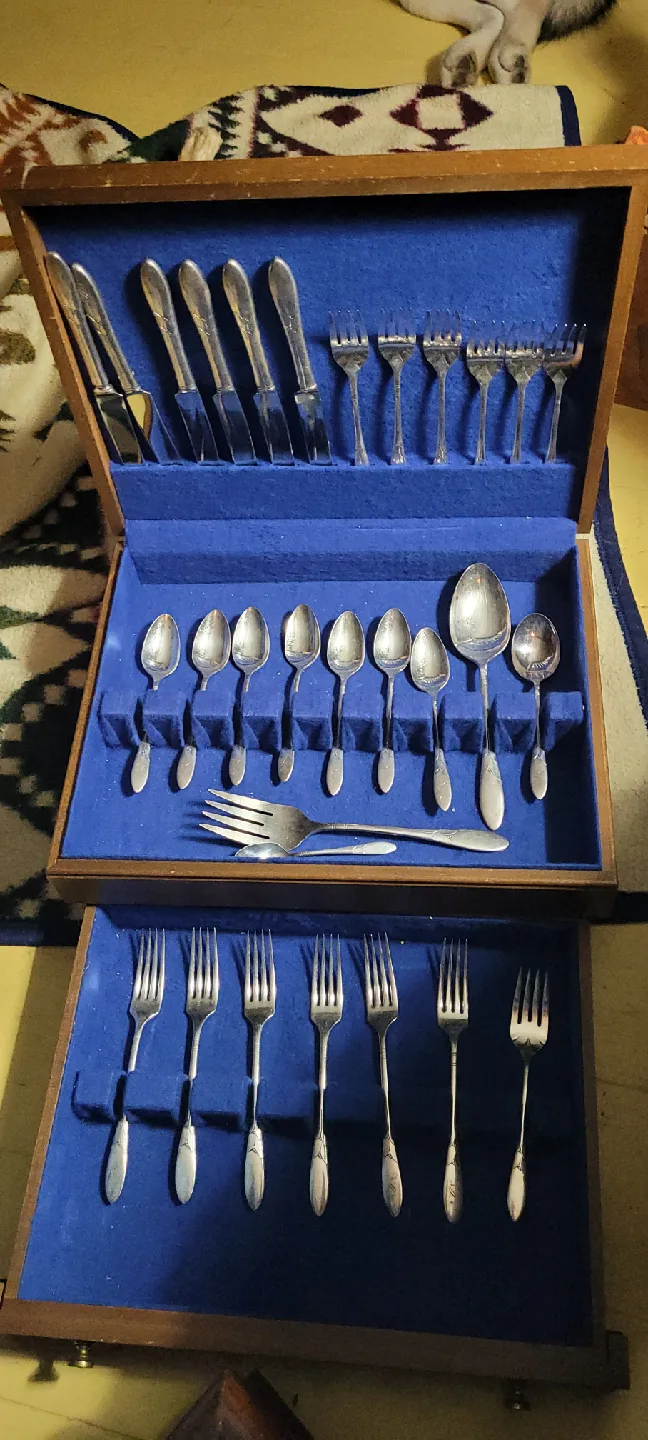 Vintage Silver Plate Flatware Set image indicator(5)