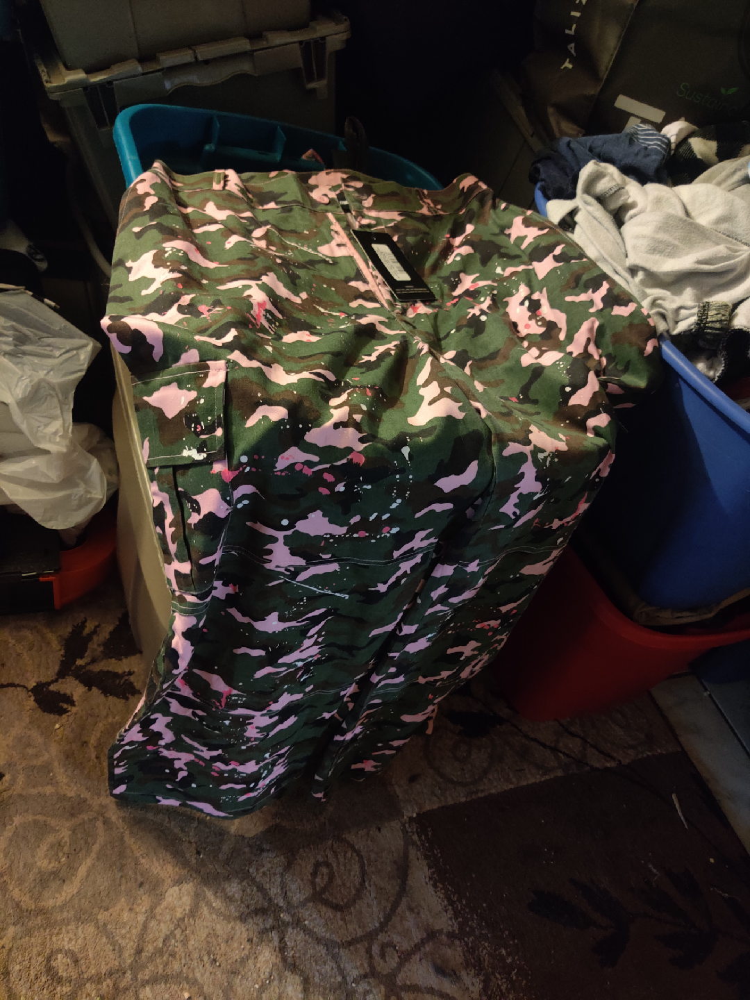 Paint Splatter Cargo Trouser - Size 8 - photo 3