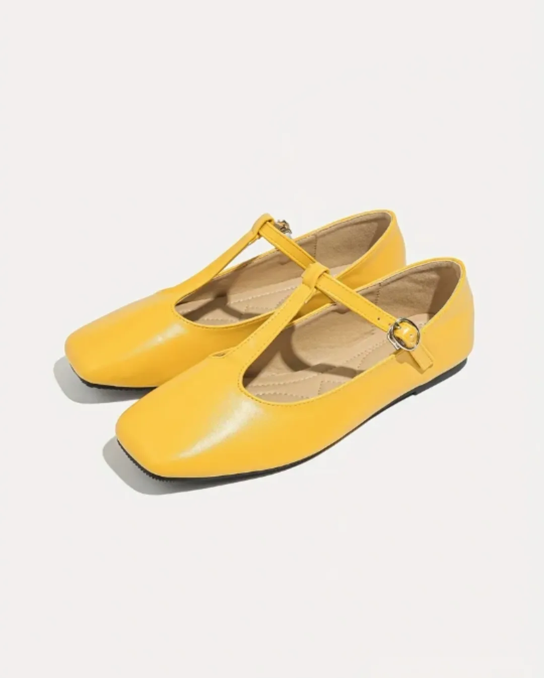 Yellow T-Strap Flats thumbnail