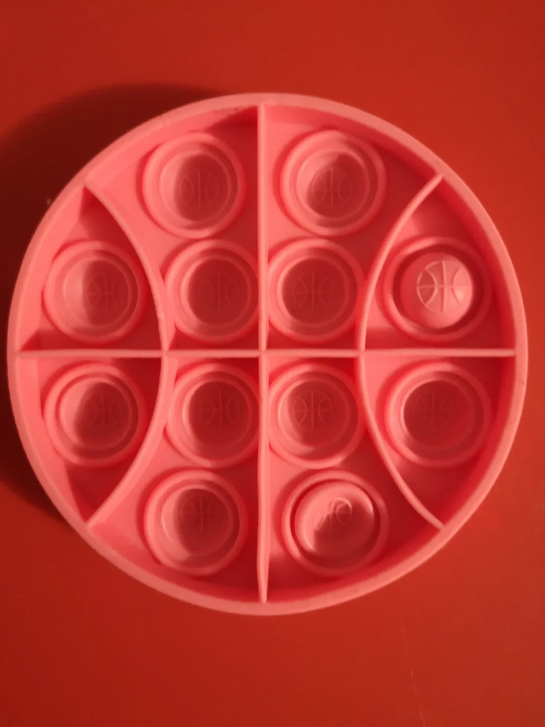 Pink Basketball Pop It Fidget Toy thumbnail