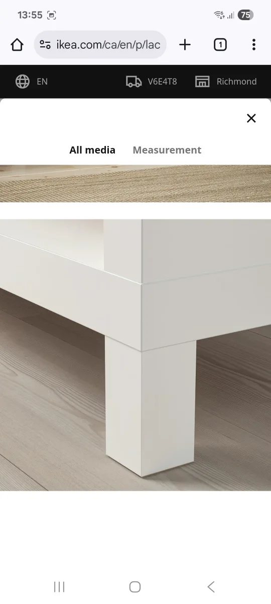 IKEA Lack TV stand, white, 63 inch image indicator(3)