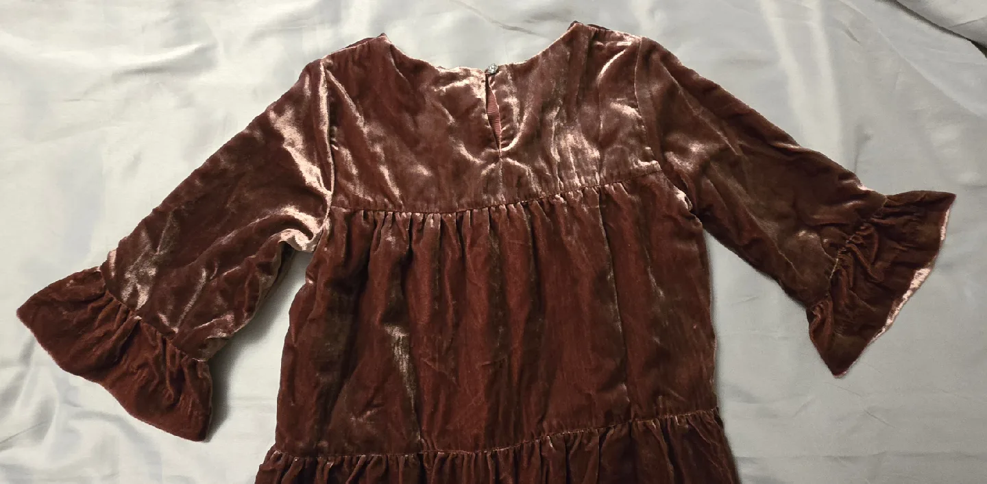 NEW! Girls Gymboree Brown Velvet Dress - Size 10 Youth image indicator(6)