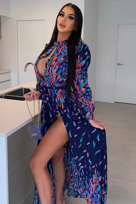 FASHION NOVA Patterned Multicoloured Dress image indicator(2)