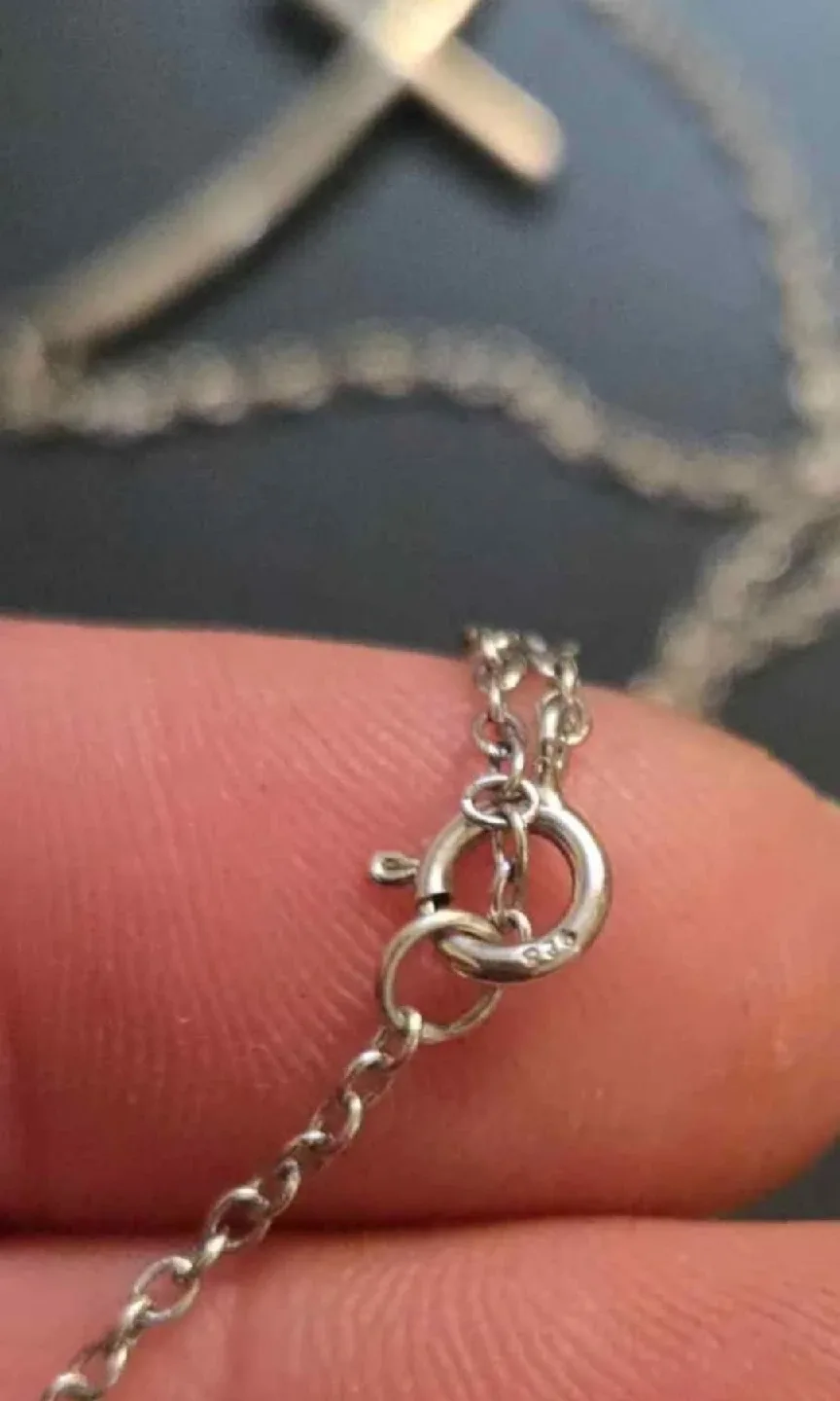 Sterling Silver 925 Crystal Pendant Necklace image indicator(7)