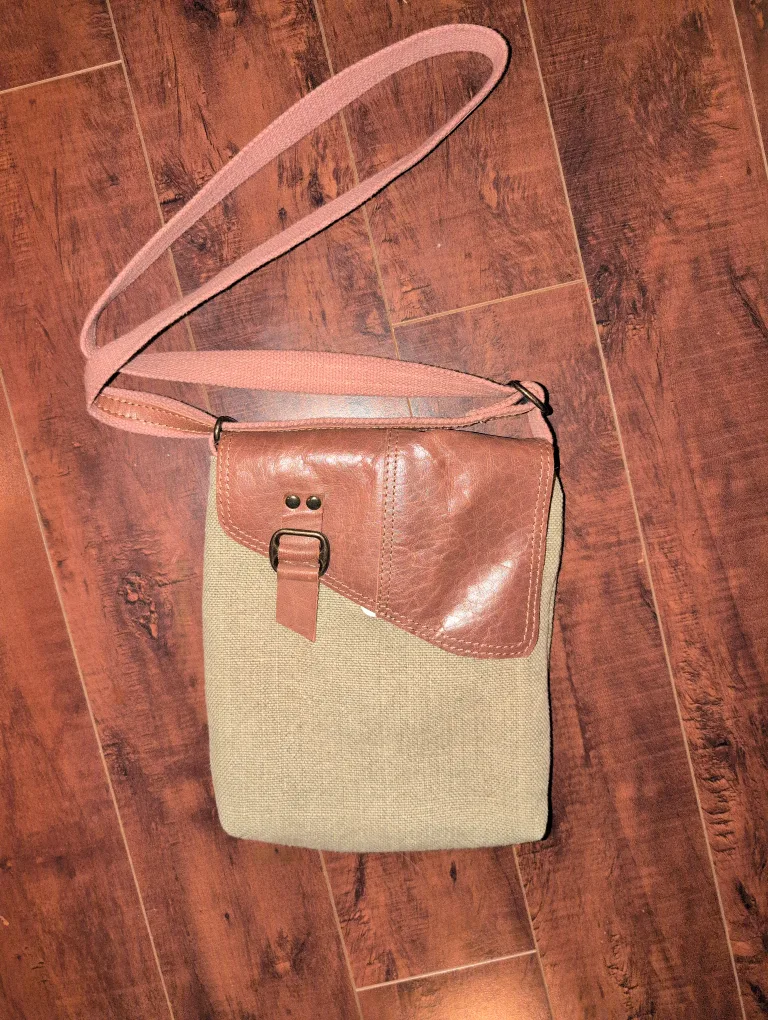 Canvas & Leather Crossbody Bag thumbnail