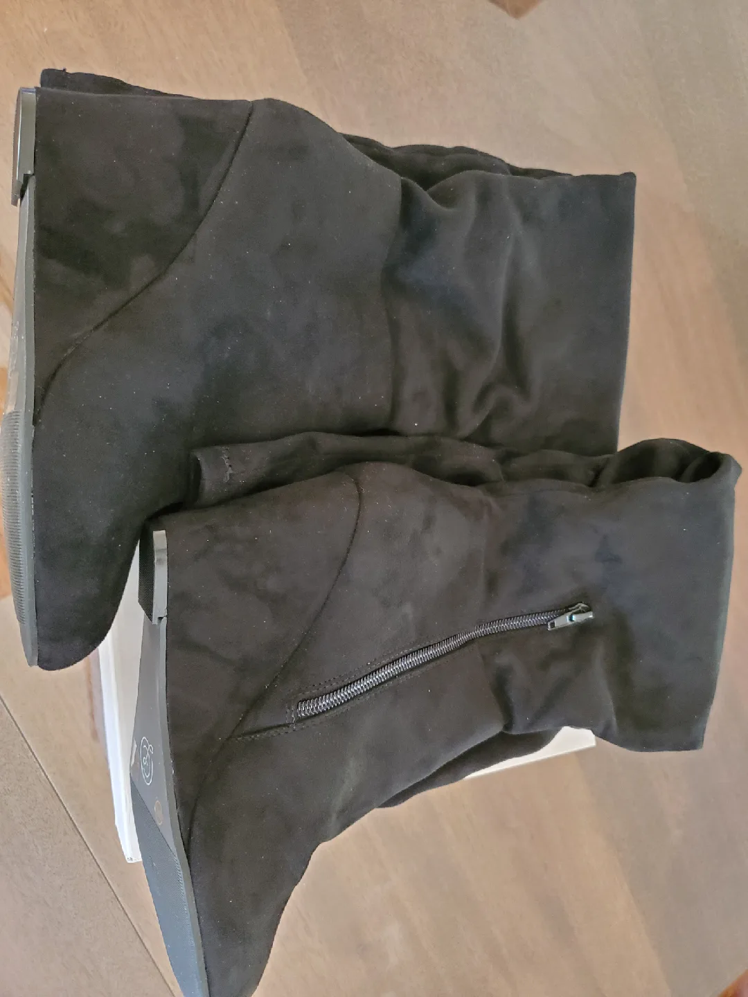 Chinese Laundry Uma Black Over The Knee Wedge Boots - Size 9 image indicator(4)