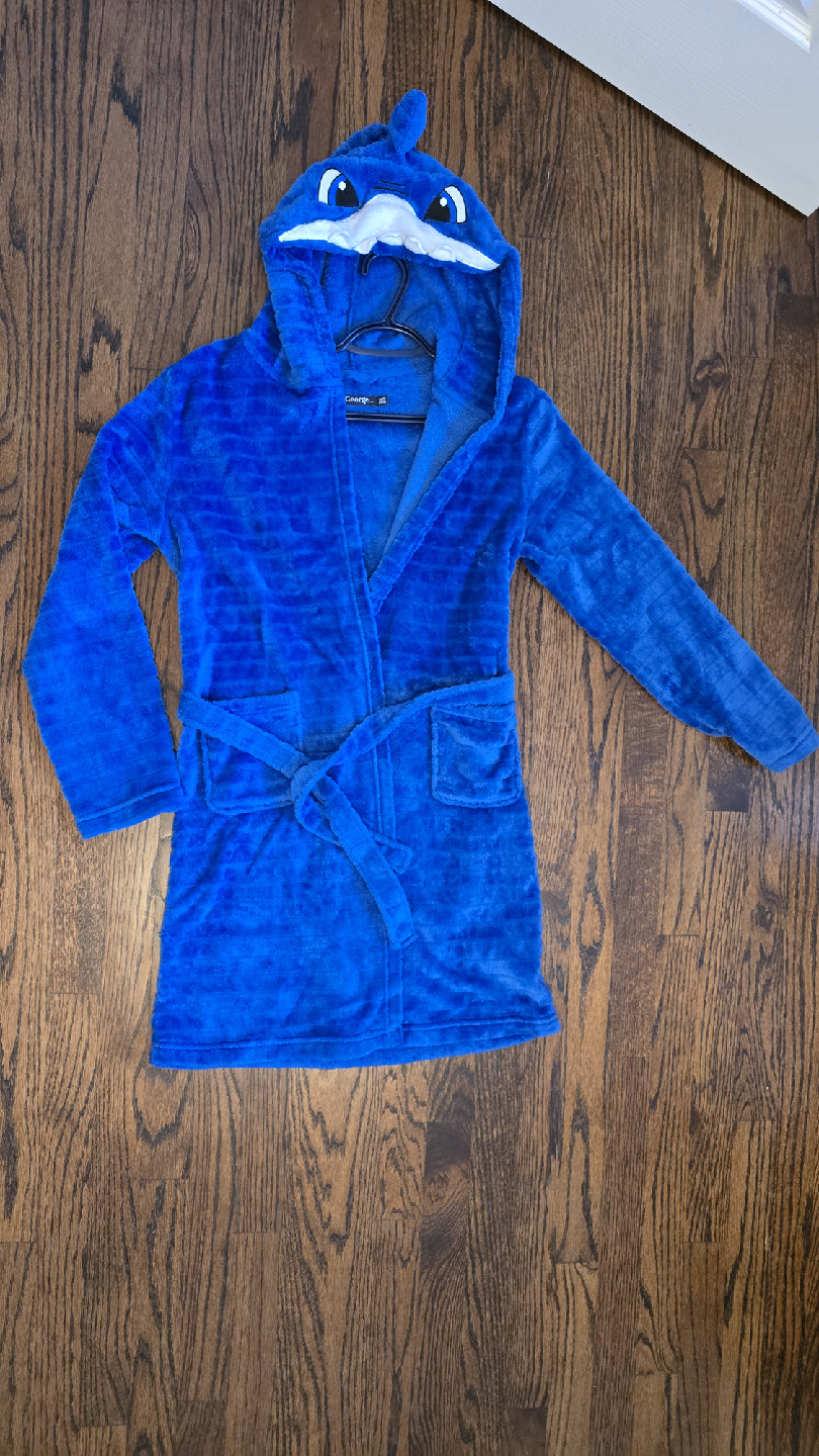 Soft Cozy Shark Robe - Size 14Y