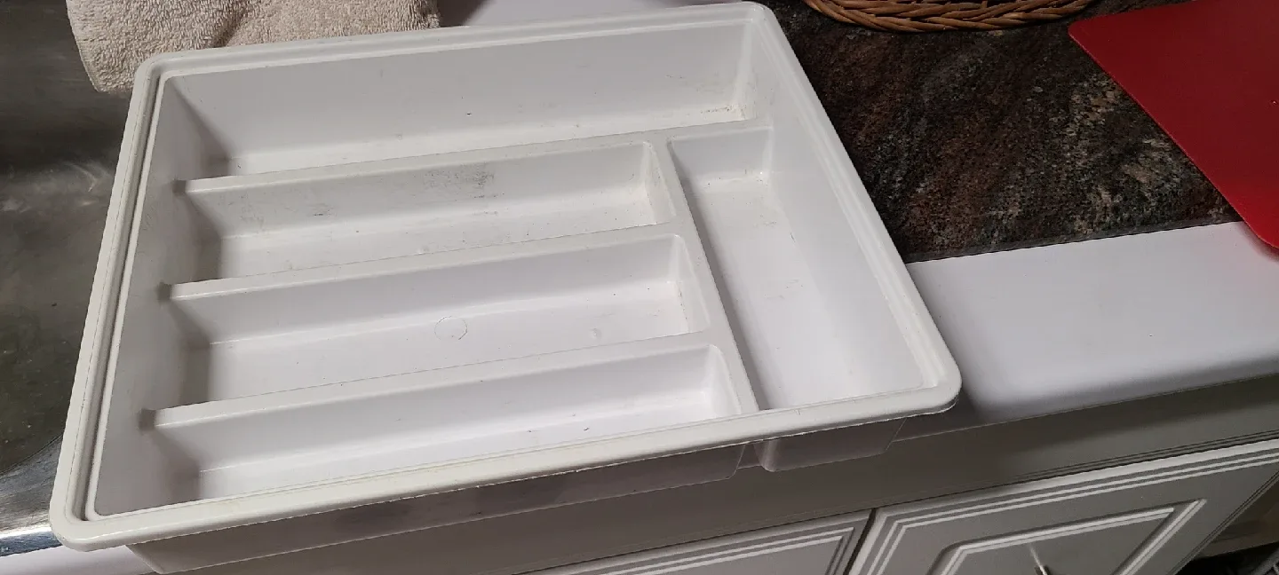 White Plastic Cutlery Tray thumbnail