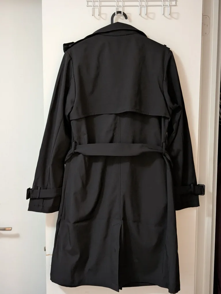 Point Zero Black Trench Coat - Size M image indicator(2)