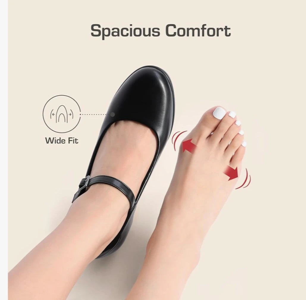 NEW- DREAM PAIRS Women's Mary Jane Dress Shoes - Black. Sz 8.5W. - photo 3