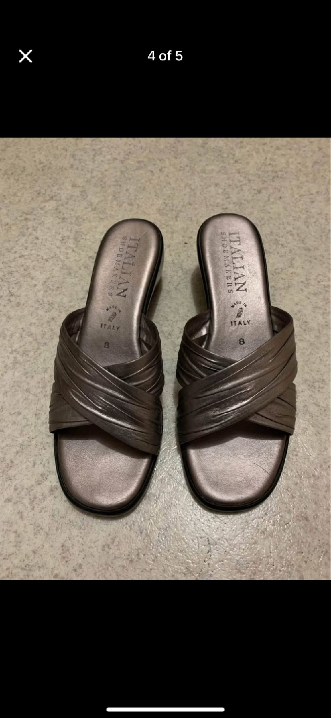 Italian Shoemakers Bronze Sandals - Size 8