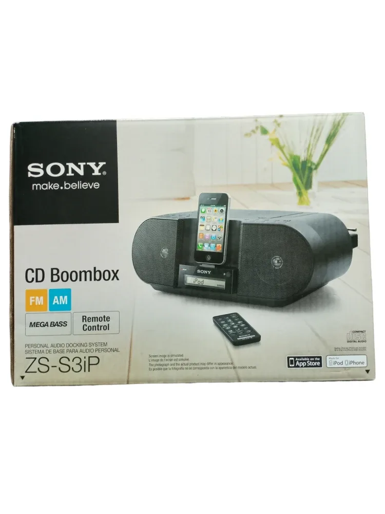 Sony CD Boombox w/ iPhone iPod dock Radio image indicator(2)