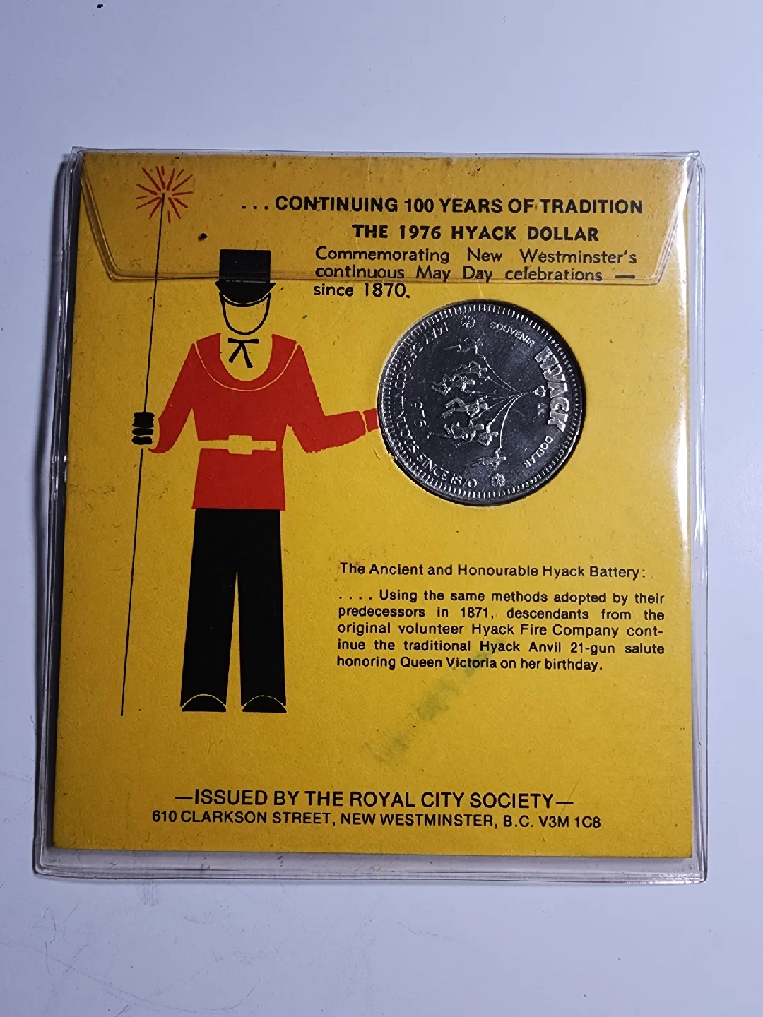 1976 Hyack Souvenir Dollar - New Westminster image indicator(4)