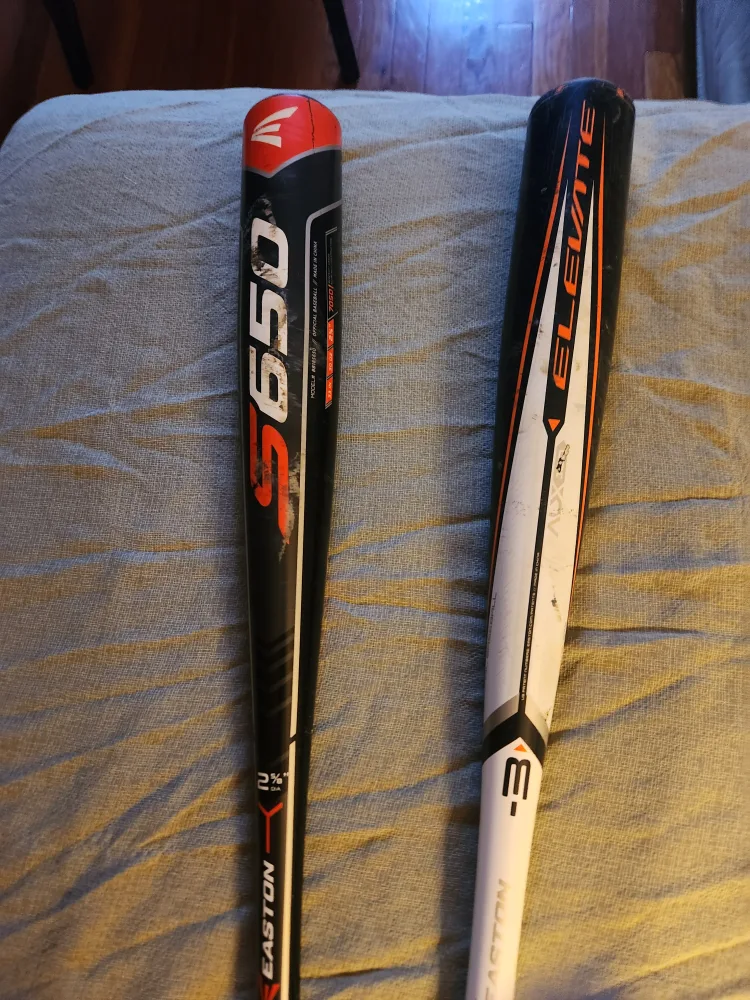 Easton S650 & Elevate Baseball Bats