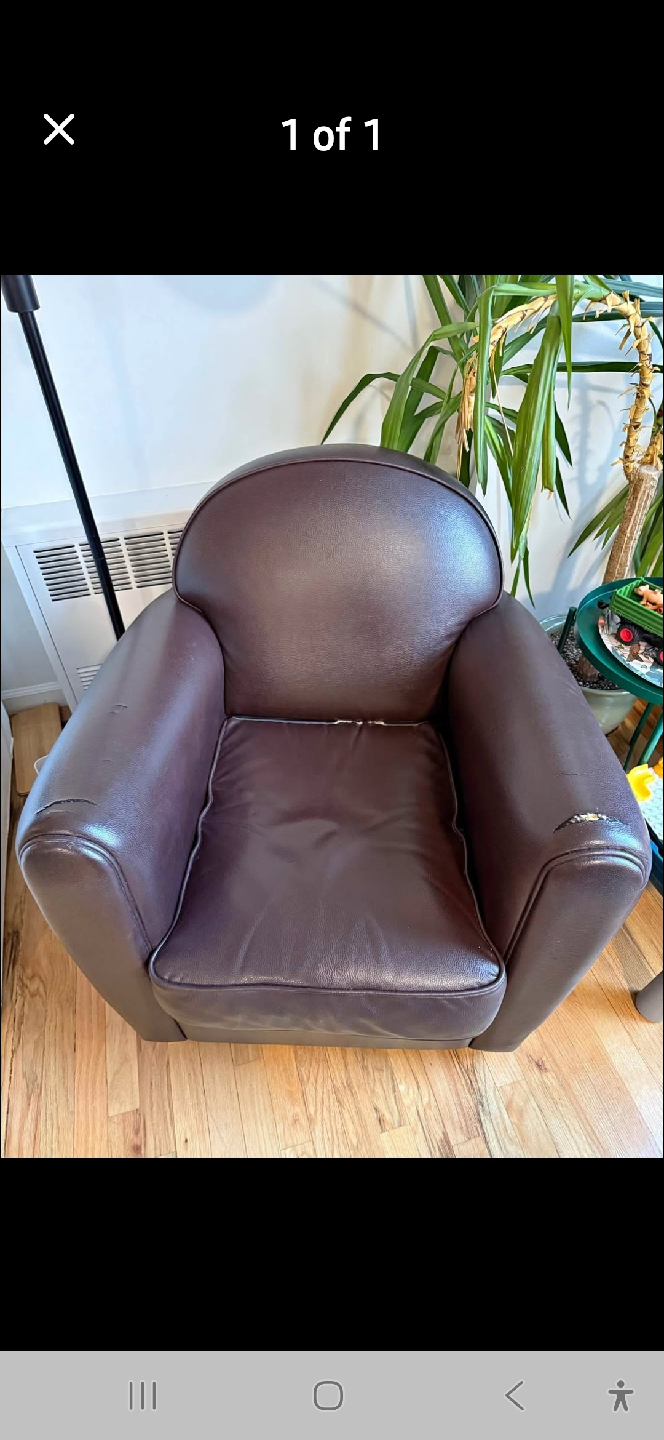 Brown Leather Armchair