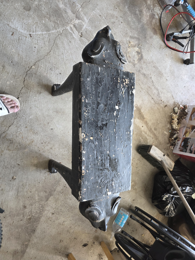 Vintage Black Lion Accent Table/Stool - photo 2
