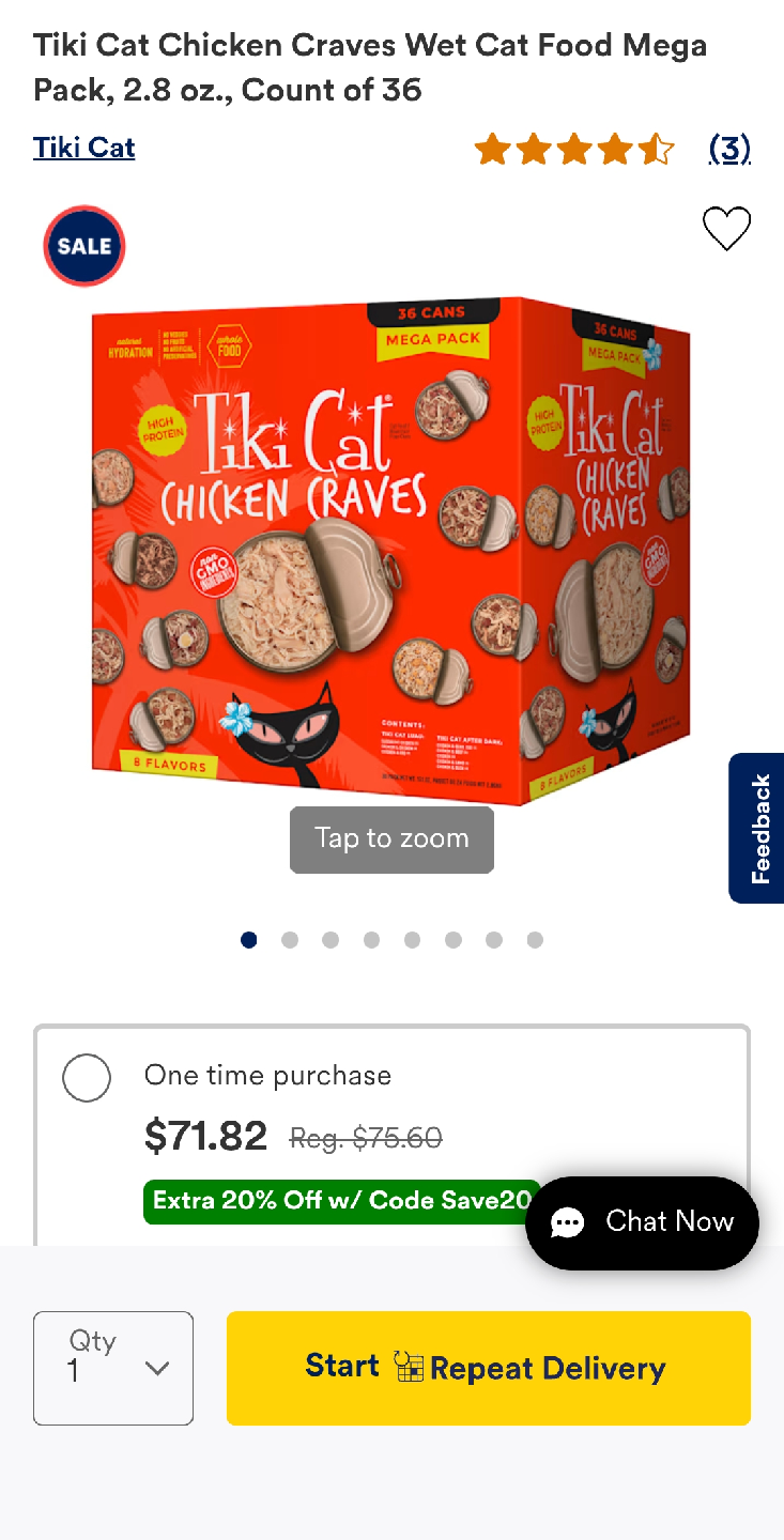 Tiki Cat Chicken Craves Wet Cat Food 36-Pack