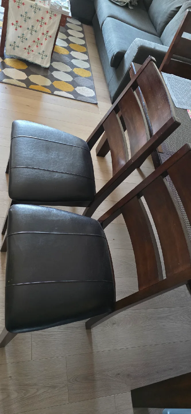 Dining Table with 6 Chairs - Dark Wood image indicator(2)