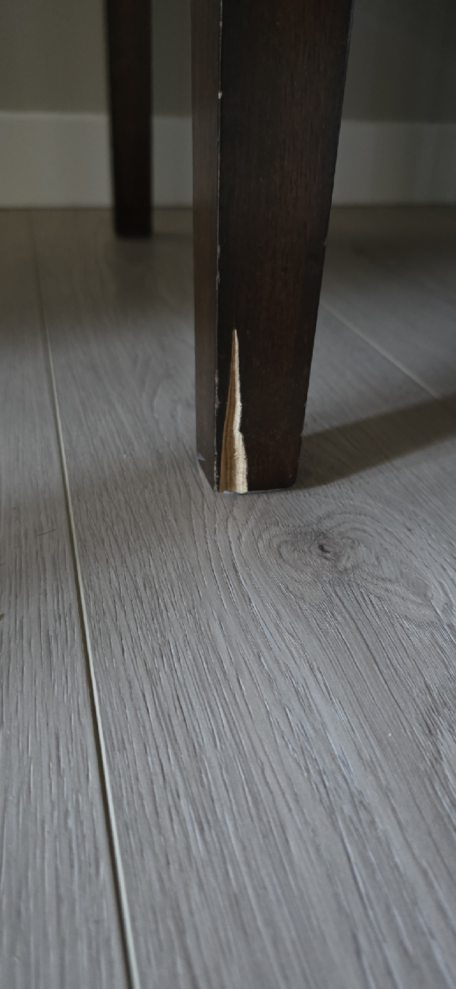 Dining Table with 6 Chairs - Dark Wood - photo 3